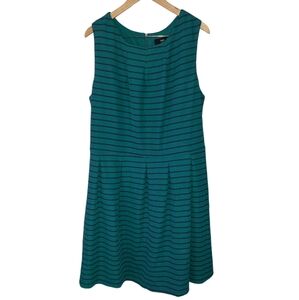 Mossimo teal dress with navy stripes